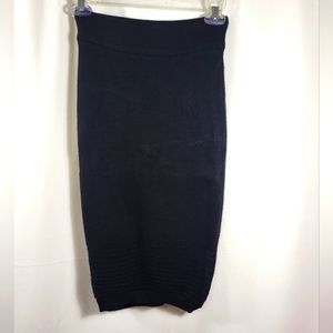 Forever 21 black knit pencil midi skirt women's S  #1392